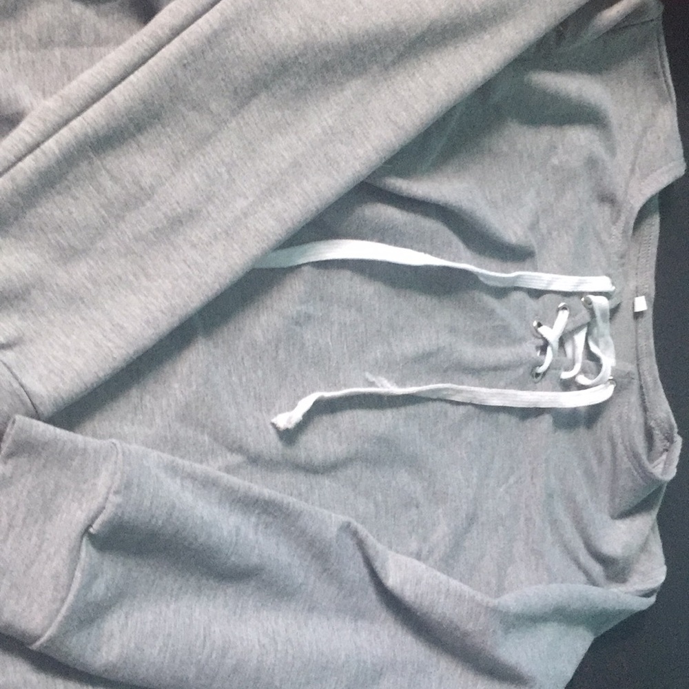 Heather grey pull over